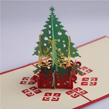 Picture of 3D Christmas Tree Greeting Cards Memories Treasured Forever