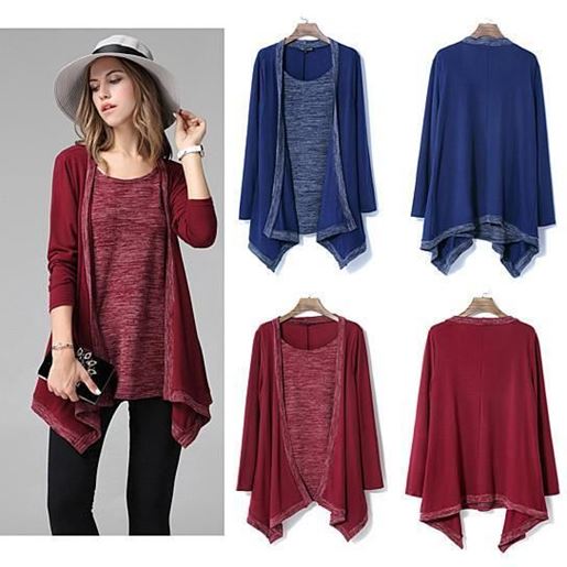 图片 What A Pair Top And Cardi Melange Combo In Plus Sizes Too