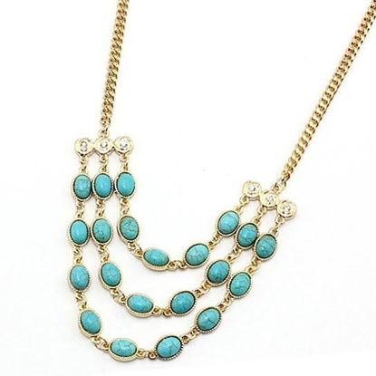 Picture of Beauteous Turquoise Necklace With 3 Strands