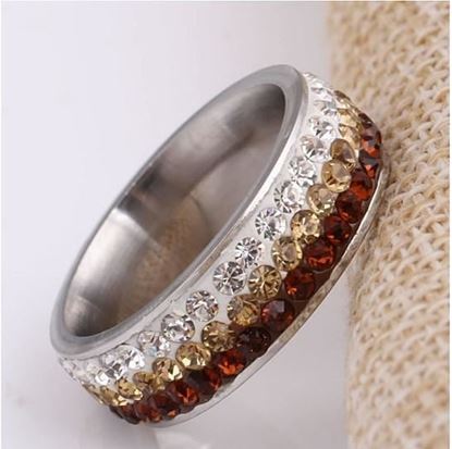 Picture of Cocktail & Mocktail Rings CZ Crystals With Ombre Effect