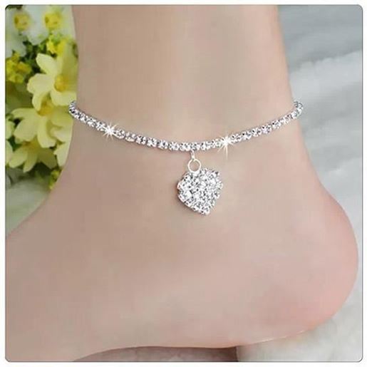 Picture of Glowing Heart Crystal Anklet