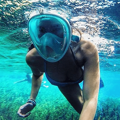 Picture of Full Face Snorkel Mask with Optional HD 1080P Action Sports Camera