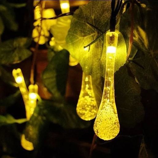 Picture of Dew Droplets 20 LED Solar Lights Falling Like Dew