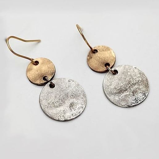 Picture of Patina Earrings In Bronze Finish With Age-Old Rustic Charm