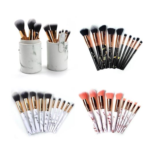 Picture of La Canica 10 In 1 Makeup Brush Set With Travel Friendly Container