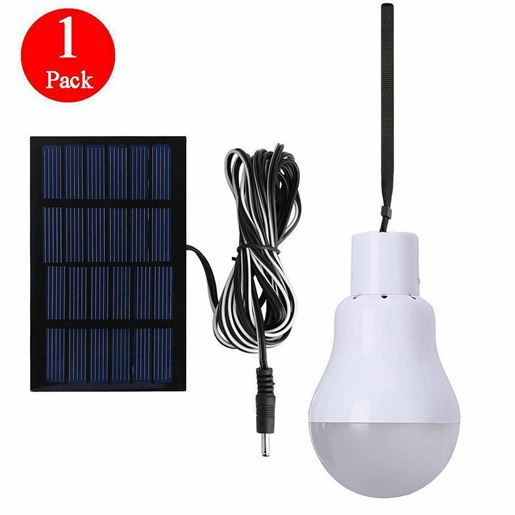 Picture of Solar Powered Panel LED Lighting System Lights 15W Portable Bulb Outdoor Indoor