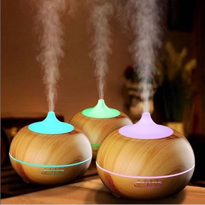 Picture of Mistyrious Essential Oil Humidifier Natural Oak Design With Easy Remote