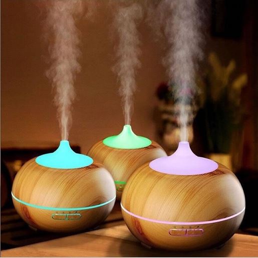 Picture of Mistyrious Essential Oil Humidifier Natural Oak Design With Easy Remote