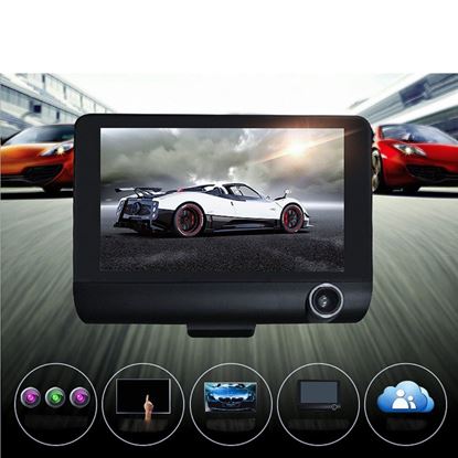 Picture of Safe Drive Dual Camera Car Dash Cam With Large Screen