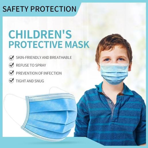 Picture of Kids Mask 3 - Ply Blue FDA Approved