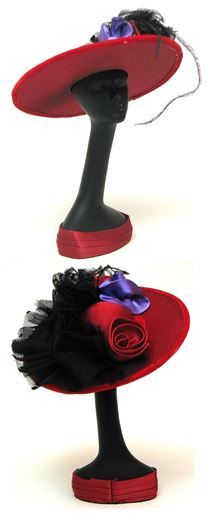 Picture of Red Hat Mannequin withHat black bow