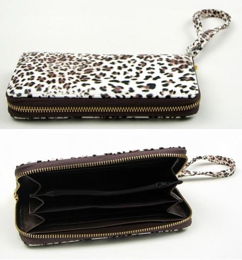 Picture of Brown Animal Print Zipper Wallet