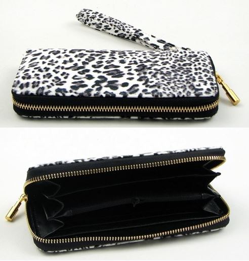 Picture of Gray Animal Print Zipper Wallet