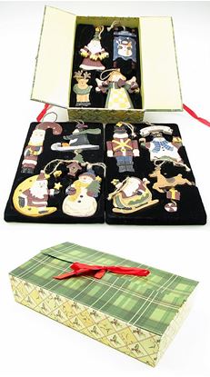 Picture of Wooden Christmas Ornament set of 12