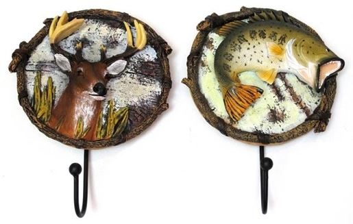 Picture of Lodge Animal Wall Hook Set of Two