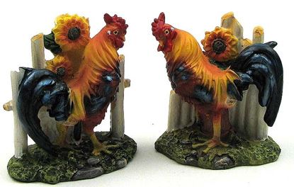 Picture of Rooster With Fence 2 assorted priced each