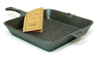 Picture of Old Mountain Cast Iron Preseasoned Square Grill Skillet