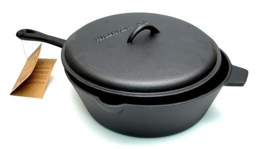 Picture of Old Mountain Cast Iron Preseasoned 5 qt Deep Fry Skillet w Lid