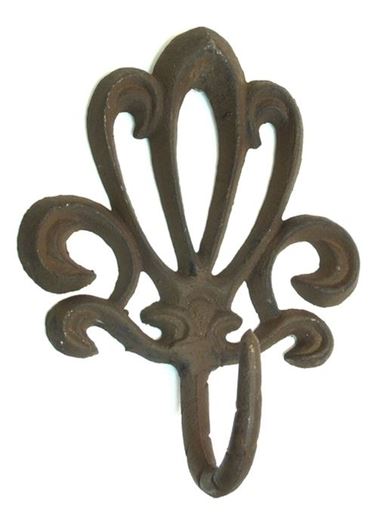 Picture of Cast Iron French Style Rust Wall Hook Set of 6