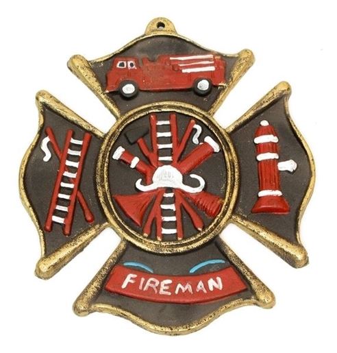 Picture of Fireman Cast Iron Wall Plaque