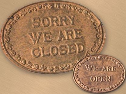 Picture of Sign CLOSED / OPEN Cast Iron