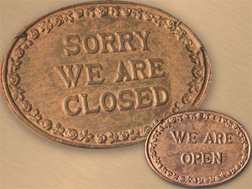 Picture of Sign CLOSED / OPEN Cast Iron