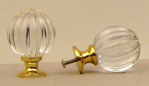 Picture of Clear Solid Crystal Pumpkin Knob