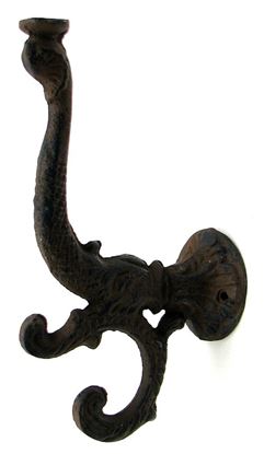 Picture of Cast Iron Rust Dolphin Hook Set of 2