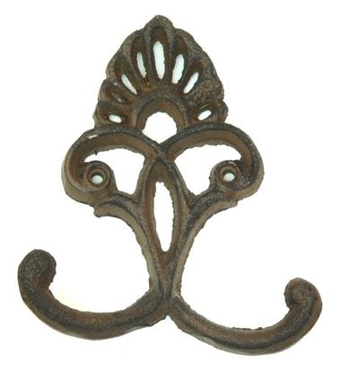 Picture of Cast Iron Crown Hooks Set of 6 Rust