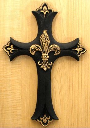 Picture of Cast Iron Fleur De Lis Medium Cross