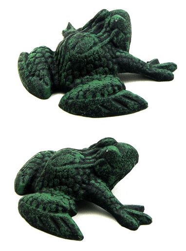 Picture of Cast Iron Dark Green & Black Frog Set of 4