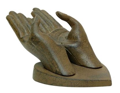 Picture of Cast Iron Hands Business Card Holder