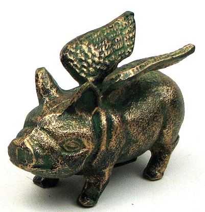 Picture of Cast Iron Flying Pig Bank