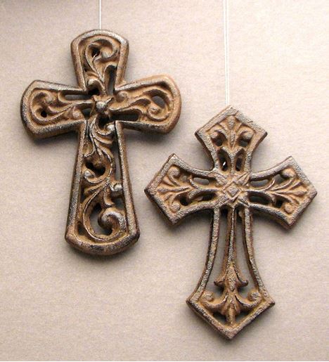 Picture of Unique Set of 4 Cast Iron Crosses