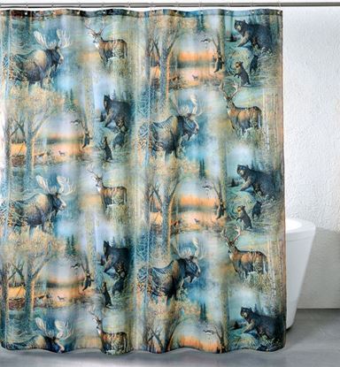 Picture of Deer & Moose Shower Curtain