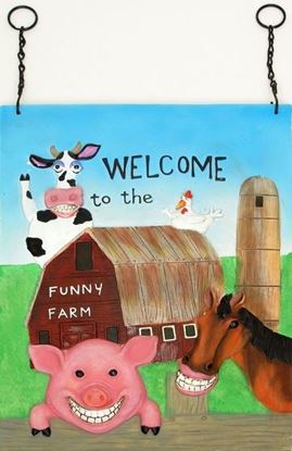 Picture of Funny Farm Wall Plaque