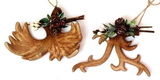 Picture of Roman Antler Ornaments Set of 2