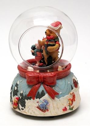 Picture of Roman Disney Collection: Musical Woodgrain Pooh Piglet in Dome