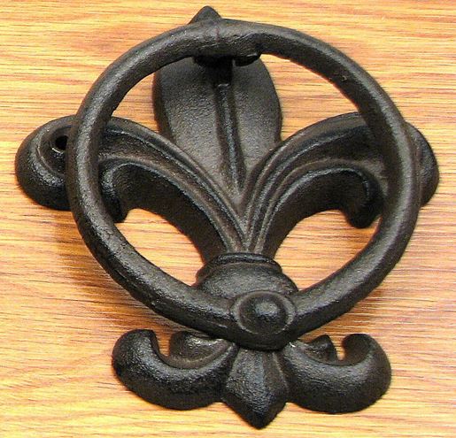 Picture of Fleur De Lis Door Knocker Antique Black