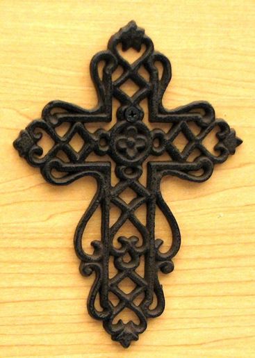 Picture of Small Cast Iron Cross with Scrolls