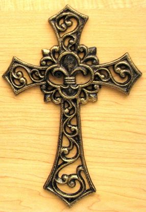 Picture of Fleur De Lis Cast Iron Cross