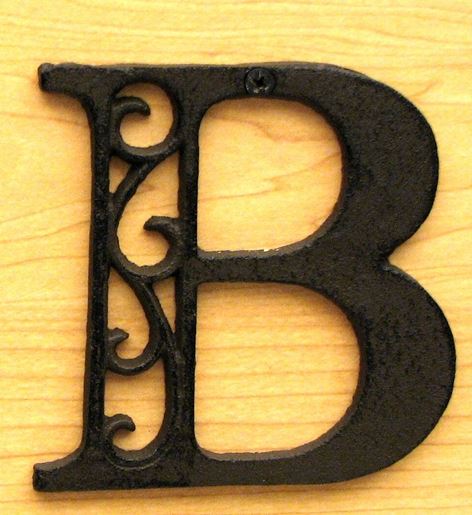 Picture of Cast Iron Letter B