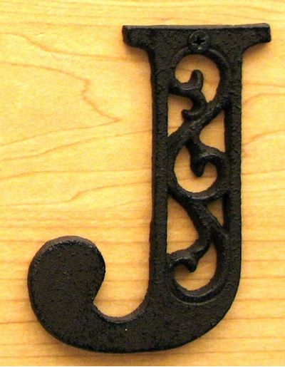 Picture of Cast Iron Letter J