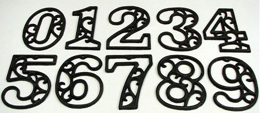 Picture of Cast Iron Numbers Set of 10