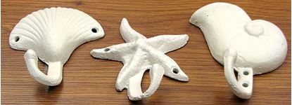 Picture of Seashell & Starfish Hooks Set/3