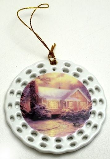 Picture of Thomas Kinkade 'Christmas Cottage' Ornament