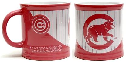 Picture of MLB Chicago Cubs Pink Stripe Mug 15oz