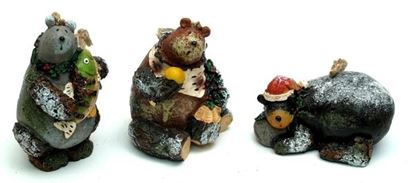 Image de Woodland Bear Ornaments Set of Three