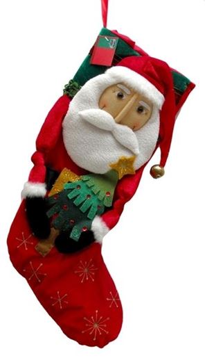 Picture of Santa Fabric Stocking