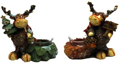 Picture of Pinecone Moose Candleholders Set of Two